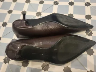 Zapatos de piel Zara marrones