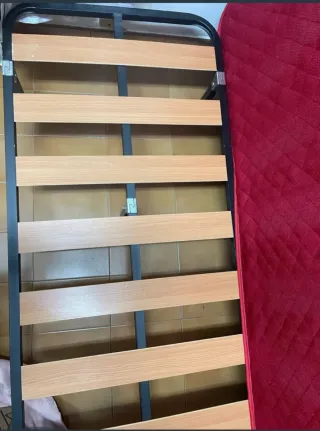 Somier metálico con lamas de madera
