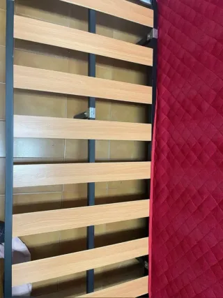 Somier metálico con lamas de madera