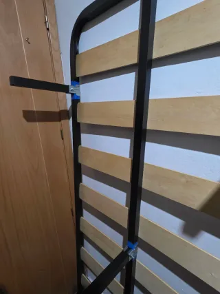 Somier metálico con lamas de madera