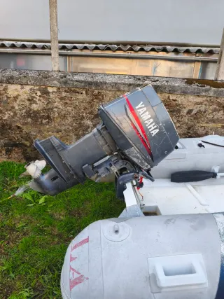 Semirrígida con motor y remolque