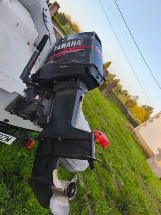 Semirrígida con motor y remolque