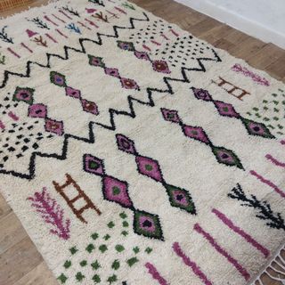Alfombra Azilal 310x205cm Símbolos Rombos