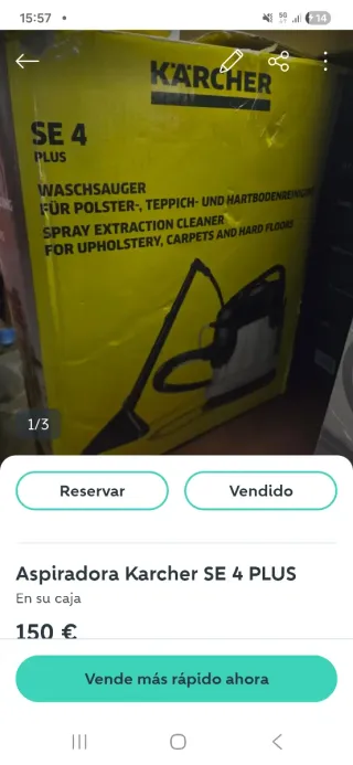 Aspiradora Karcher SE 4 PLUS