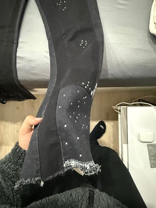 Vaqueros negros flare con pintura