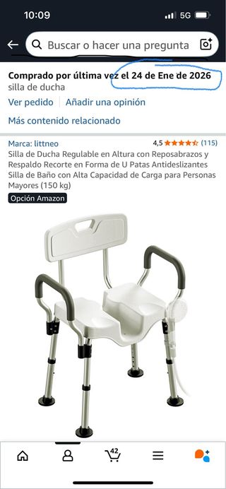 Silla de ducha Littneo - Poco uso