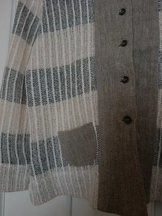 Cárdigan Mercedes de Miguel Beige/Gris