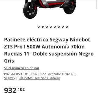 Patinete Eléctrico Segway ZT3 Pro