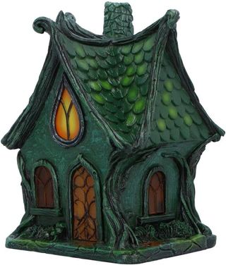 Nemesis Now Figura de casa de hadas iluminada con