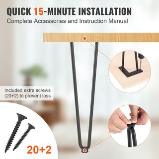 VEVOR Patas de Mesa de Horquilla 4 PCS Patas de Mu