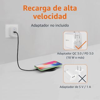 Amazon Basics Soporte de carga inalámbrica de 10 W