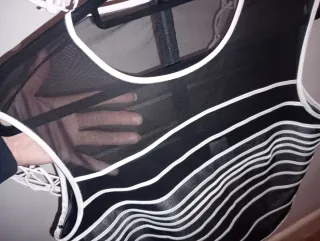 Camisa de malla con rayas