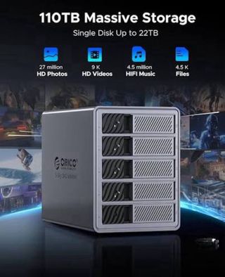 ORICO 5 BAHÍAS RAID DAS  110 TB 9858RU3
