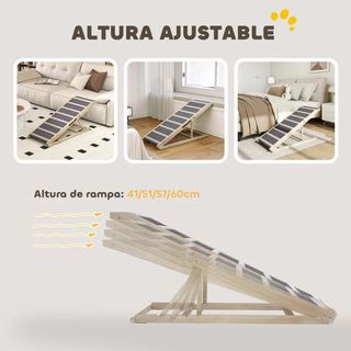 Rampa para Perros Plegable y Altura Ajustable
