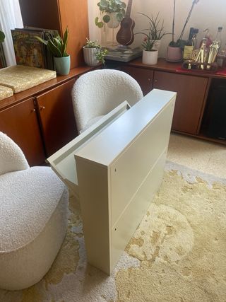 Zapatero Metal Delgado Marfil 14cm