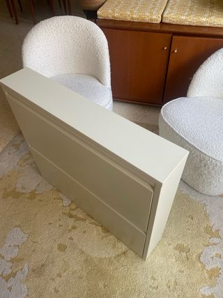 Zapatero Metal Delgado Marfil 14cm