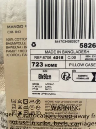 Funda de almohada MNG Home algodón