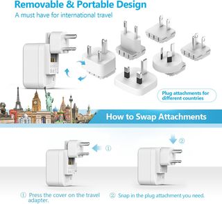 JSVER Enchufe de Viaje Universal para Más de 180 P