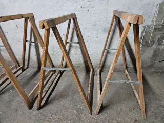 Lote 4 borriquetas de madera