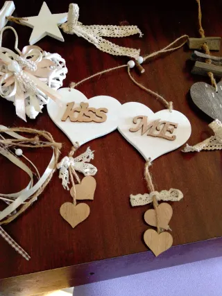 Decorazioni casa cuori e scritte