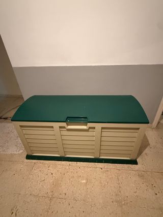 Baúl/Arcón Resina Exterior Grande Beige/Verde