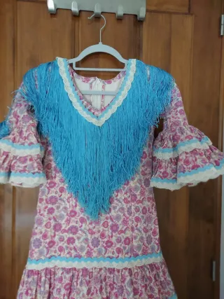 Traje Flamenca Niña Canastero + complementos.