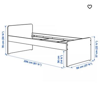 Cama 90 blanca + somier reforzado (mejor que IKEA)
