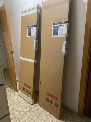 Mampara de ducha cristal y metal negra 70x70x190