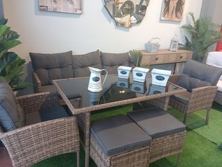 Oferta! Conjunto de Terraza en ratan
