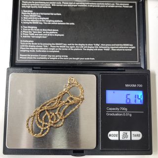Cadena de oro de 18k. Peso: 6.17 g.