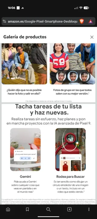 Google Pixel 9 Obsidiana 128GB