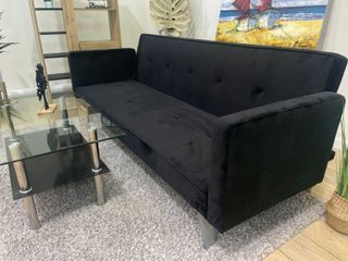 Sofá Cama Moderno con Brazos y Respaldo Acolchado