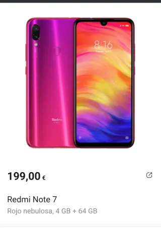 Xiaomi Redmi Note 7 Rojo/Nebulosa