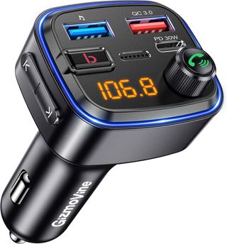 Gizmovine Transmisor FM Bluetooth Coche con Refuer