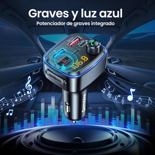 Gizmovine Transmisor FM Bluetooth Coche con Refuer