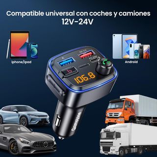 Gizmovine Transmisor FM Bluetooth Coche con Refuer