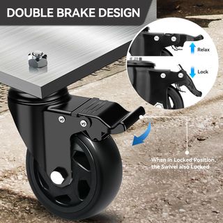 Ruedas para Muebles con Perno M12x1,75x30mm, 125MM