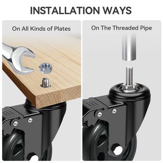 Ruedas para Muebles con Perno M12x1,75x30mm, 125MM