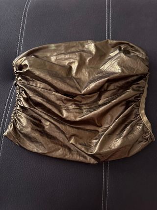 Top de banda brillante cobre