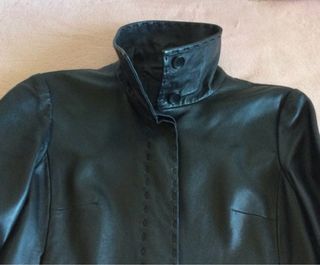 Abrigo piel Mango Talla S cuello chimenea