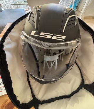 Casco Moto LS2 Valliant II Negro Nuevo T.61-62