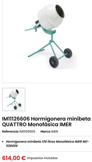 Hormigonera Eléctrica IMER