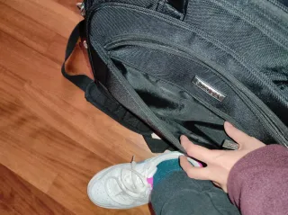 Borsa da lavoro a tracolla nera