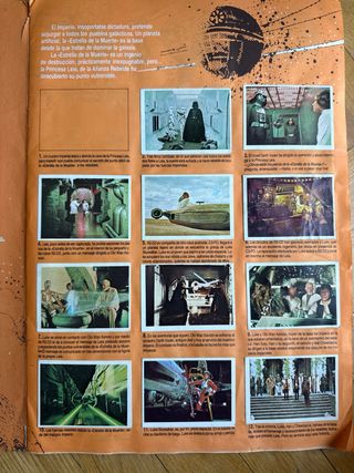 Album Cromos El Retorno del Jedi Incompleto