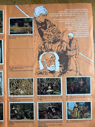 Album Cromos El Retorno del Jedi Incompleto