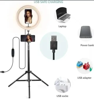Aro de Luz LED S-26 de 10.63" con Trípode