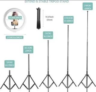 Aro de Luz LED S-26 de 10.63" con Trípode