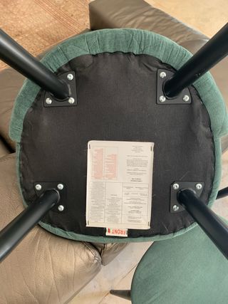 Juego de 4 sillas de comedor verdes