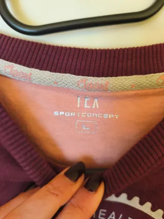 Sudadera morada y rosa con brillo talla L
