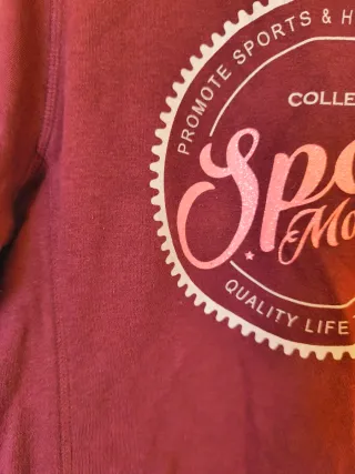 Sudadera morada y rosa con brillo talla L